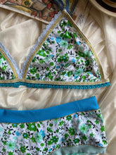 Load image into Gallery viewer, Green Lucky Flower Bralette (One Size)