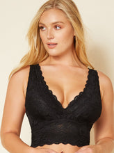 Load image into Gallery viewer, Curvy Plungie Longline Bralette (Black)