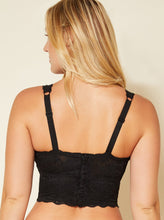 Load image into Gallery viewer, Curvy Plungie Longline Bralette (Black)