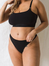 Load image into Gallery viewer, Organic Cotton Siella Thong (Black)