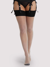 Load image into Gallery viewer, Black Bow Creme Stockings
