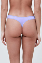 Load image into Gallery viewer, Adorned Cotton Thong (Purple)
