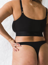 Load image into Gallery viewer, Organic Cotton Siella Thong (Black)
